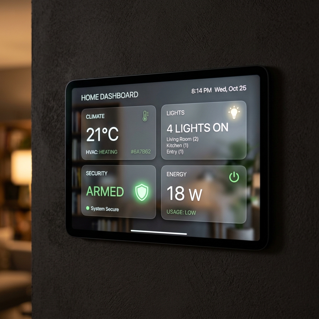 Home Assistant Dashboard auf Wandtablet